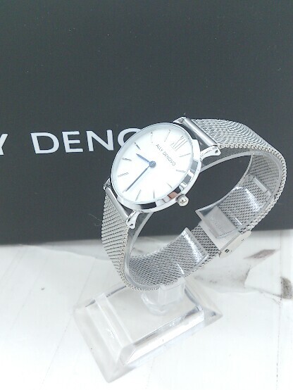 ◇ ◎ ALLY DENOVO AS5005 動作未確認。 クォーツ式 2針 アナログ 腕時計 ウォッチ シルバー メンズ レディース P拍卖