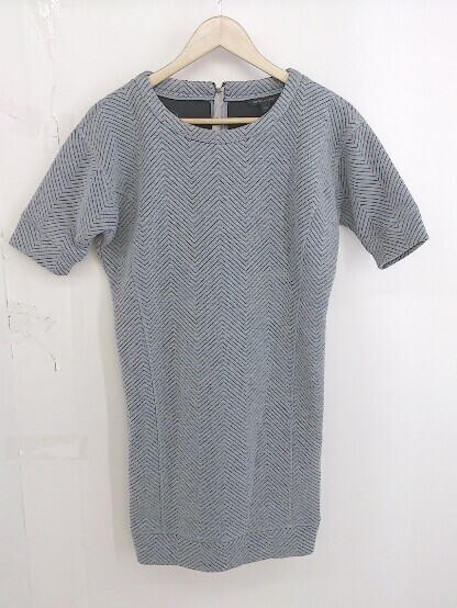 ◇ BANANA REPUBLIC バナナリパブリック 半袖 ミニ ワンピース サイズXXS グレー ブラック レディース拍卖