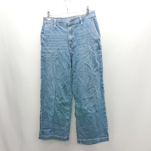 ◇ Θ 無印良品 ムジルシリョウヒン ワイドデニム サイズM ブルー レディース E拍卖