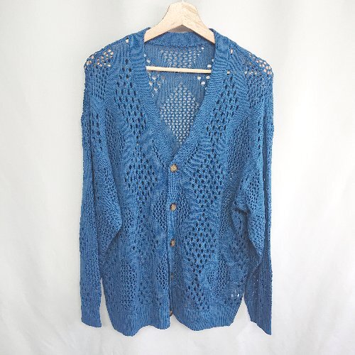 ◇ RAFGEBLUE レイジブルー 長袖 カーディガン サイズM ブルー系 メンズ E拍卖