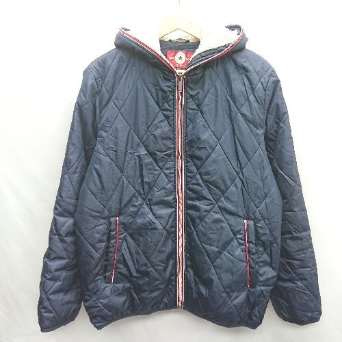 ■ CONVERSE コンバース 長袖 キルティングジャンパー サイズL ネイビー メンズ E拍卖