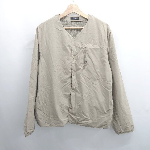 ◇ ⊆ FUWATECH フワテック インサレーション 長袖 カーディガン サイズL カーキ メンズ E拍卖