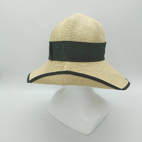 ◇ ◎●未使用● ⊂ &LOVE つば広 ハット ベージュ系 サイズ56-58 レディース E拍卖