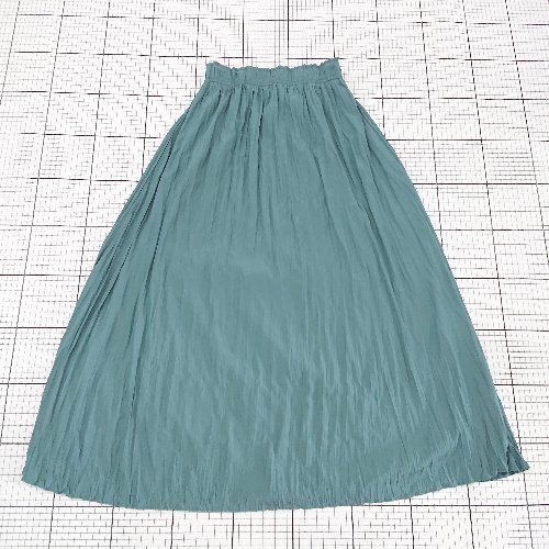 ◇ Θ センス オブ プレイス バイ アーバンリサーチ ロング ワッシャープリーツ スカート サイズF グリーン系 レディース E拍卖