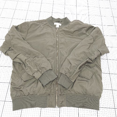◇ ⊆ H&M エイチアンドエム 中綿 長袖 MA-1 ジャケット サイズEUR 40 US 10 カーキ系 レディース E拍卖
