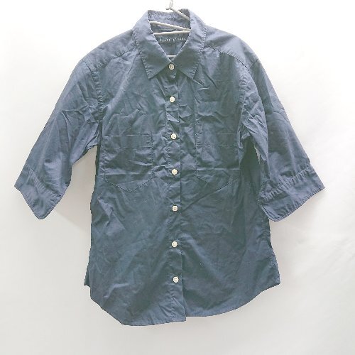 ◇ ΘΦ POLO RALPH LAUREN ポロラルフローレン シンプル 五分袖 シャツ サイズ11 ネイビー レディース E拍卖