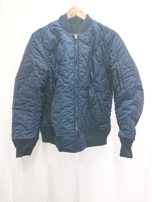 ◇ ⊇ TAKEO KIKUCHI タケオキクチ リバーシブル 長袖 ブルゾン ジャンパー サイズM ブラック系 ネイビー系 メンズ E拍卖