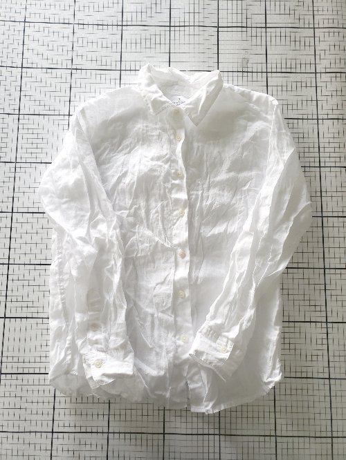 ◇ Θ MUJI 無印良品 ムジルシ 330565-352 リネン100% 長袖 シャツ サイズS ホワイト系 メンズ E拍卖