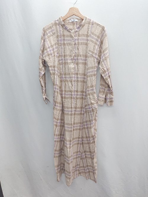 ◇ URBAN RESEARCH Sonny Label チェック柄 長袖 ロング丈 ワンピース サイズFree ベージュ レディース E拍卖