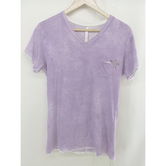 ◇ Johnbull ジョンブル tools findanonymous Vネック 半袖 Tシャツ カットソー サイズS パープル メンズ拍卖