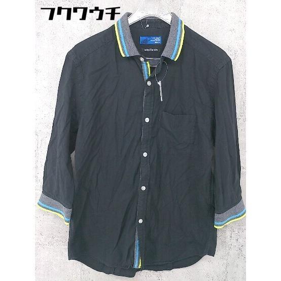 ◇ BEAMS ビームス 長袖 シャツ サイズS ブラックマルチ メンズ拍卖