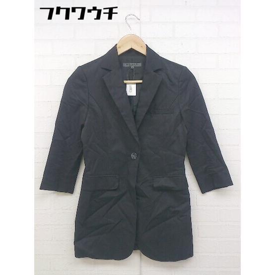 ◇ BLACK BY MOUSSY ブラックバイマウジー シングル 1B 長袖 テーラードジャケット サイズ1 ブラック レディース拍卖