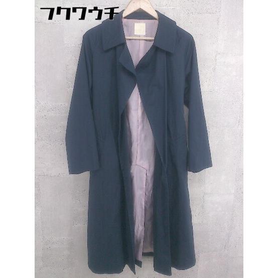 ◇ ◎ earth music&ecology アース ミュージック&エコロジー 長袖 コート サイズF ネイビー レディース拍卖