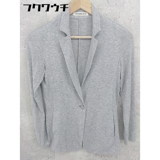 ◇ STRAWBERRY-FIELDS 薄手 テーラード ジャケット グレー レディース拍卖
