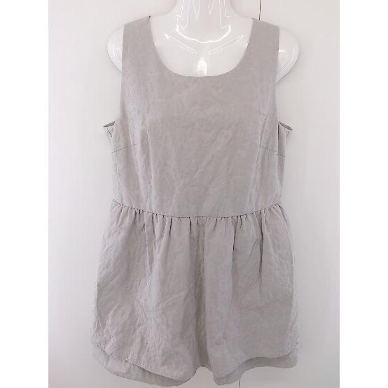 ◇ ◎ ●美品● PEYTON PLACE ペイトンプレイス 花柄 ノースリーブ ミニ ワンピース サイズ15B グレー レディース拍卖