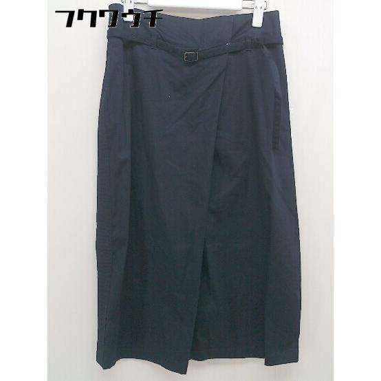 ◇ ◎ ICB アイシービー 膝下丈 タイト ラップ巻き風 スカート サイズJPN9 4 ネイビー レディース拍卖