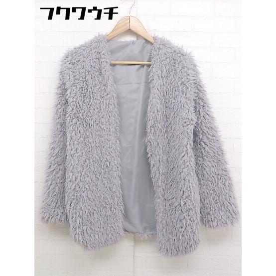 ◇ ALICIA PAGEBOY アリシア ページボーイ フェイクファー 長袖 ジャケット サイズM グレー系 レディース拍卖