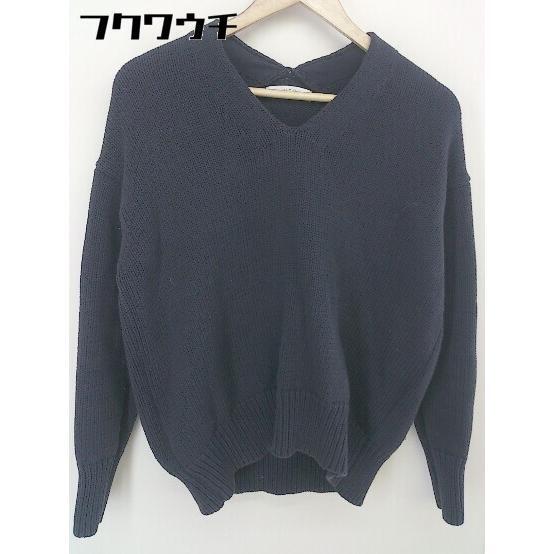 ◇ NEU JOURNAL STANDARD ジャーナルスタンダード 長袖 ニット プルオーバー サイズF ネイビー レディース拍卖