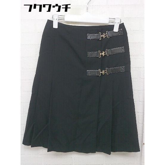 ◇ MICHAEL KORS マイケルコース 膝丈 ラップ 巻き スカート サイズ4 ブラック レディース拍卖