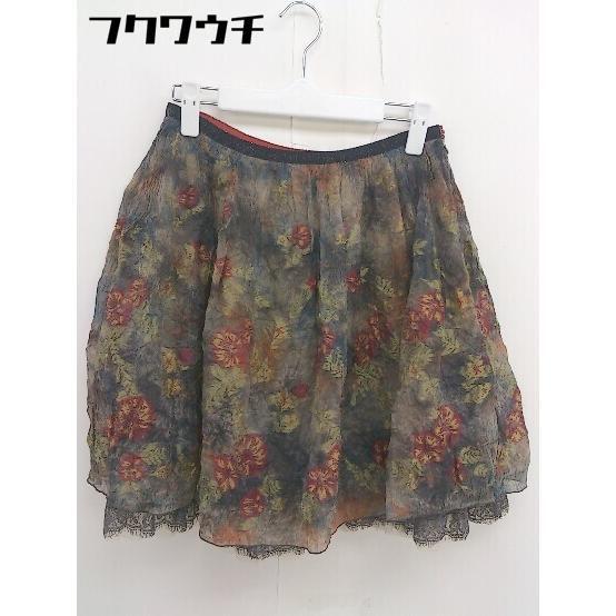 ◇ Lois CRAYON ロイスクレヨン 総柄 ミニ フレア スカート サイズM マルチ レディース拍卖