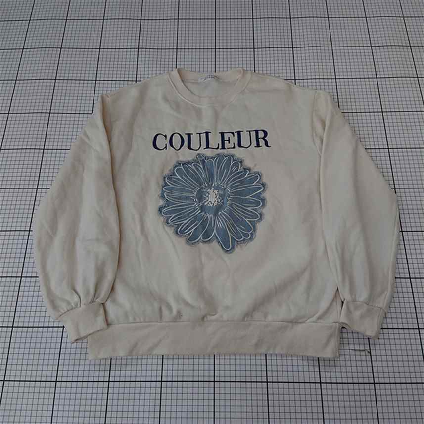 ◇ Θ オリーブデオリーブ OLIVE des OLIVE クルーネック刺繍スウェット 花柄 レディース F E拍卖