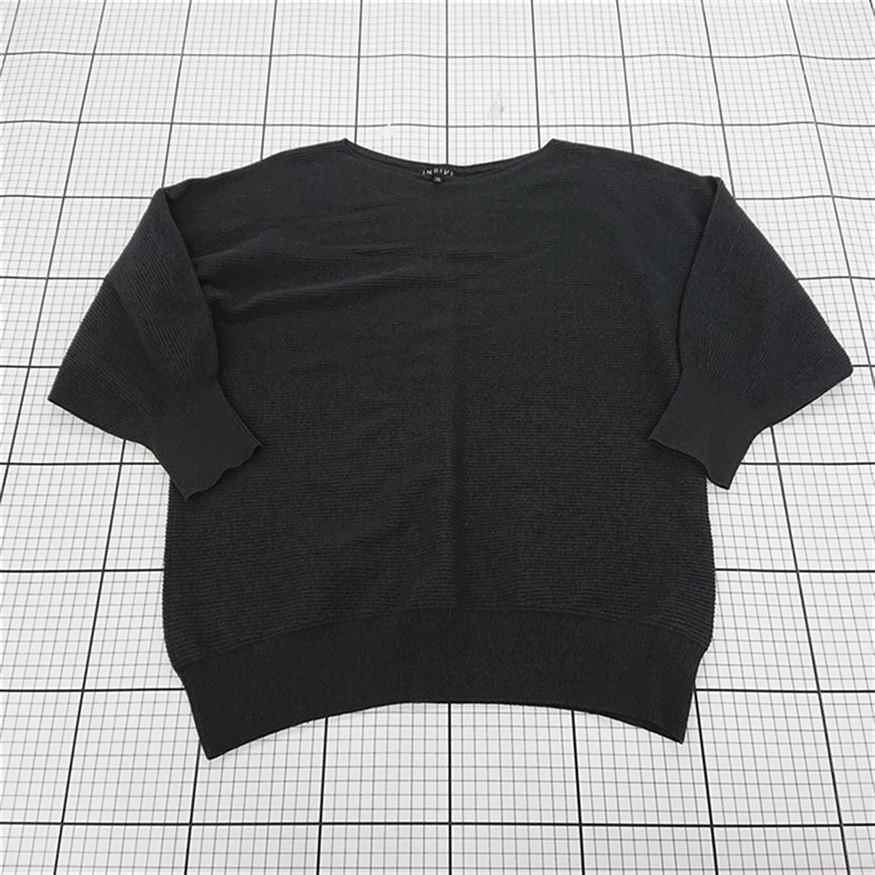 ◇ ⊇ インディヴィ INDIVI 38 コットン混ニット ブラック系 レディース E拍卖