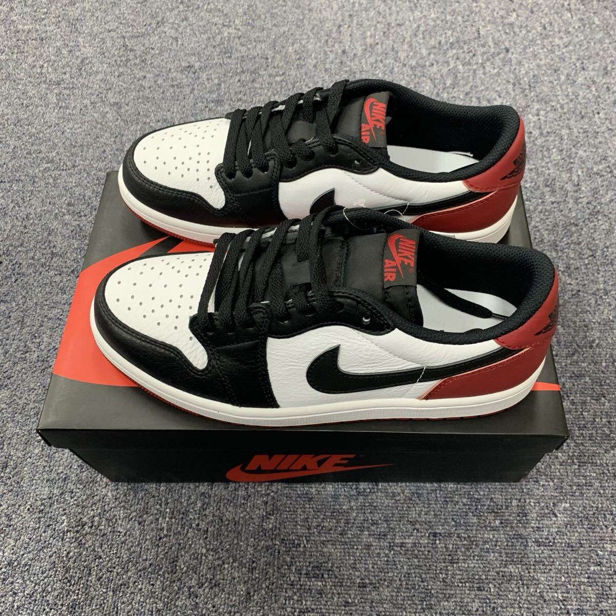 国内正規新品 25cm NIKE AIR JORDAN 1 RETRO LOW OG BLACK TOE CZ0790-106 ナイキ エアジョーダン ロー AJ1 ブラックトゥ つま黒拍卖