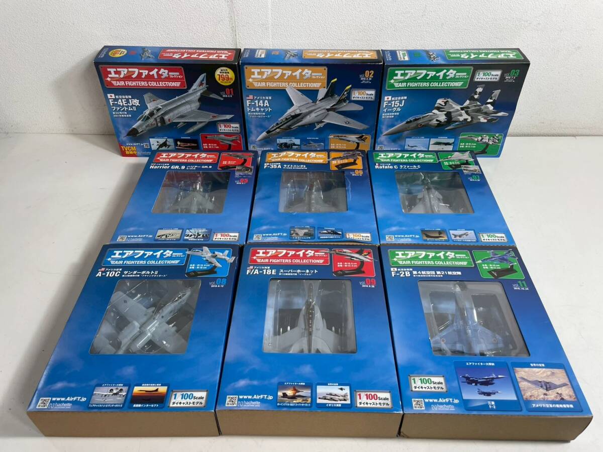 a288 エアファイターコレクション 1100 ダイキャストモデル 9点 アシェット コレクション ジャパン 航空機 航空自衛隊拍卖