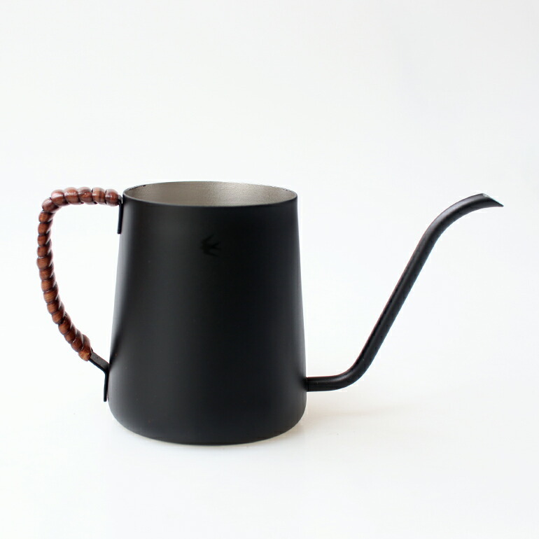 ドリップポット 390ml 1~4杯分 ステンレス 持ち手ラタン 籐 シンプル ツバメ グローカルスタンダードプロダクツ マットブラック拍卖