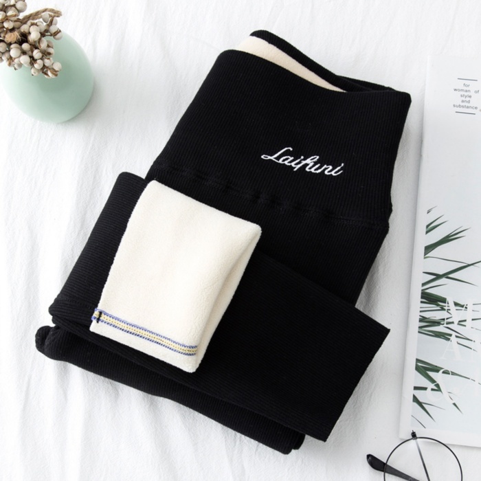 送料無料★即納 極厚 裏起毛 レギンス ウエストゴム ロングレギンス レディース 防寒★ブラック拍卖