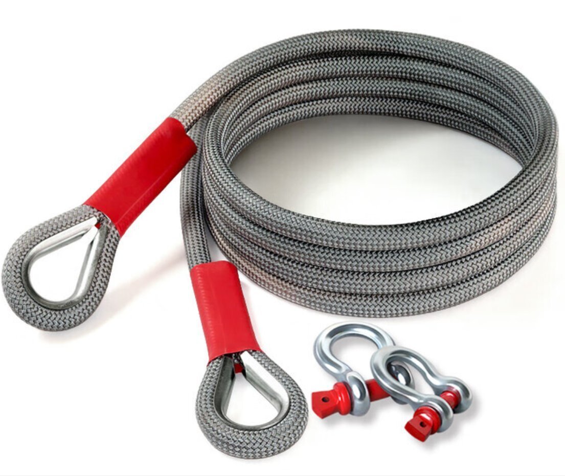 車のトレーラーのロープオフロードのロープの断裂防止の救援のロープのトレーラーのロープを厚くします耐久性のあるトレーラーのロープ9メ拍卖