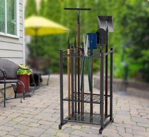 庭園清掃工具収納棚農機具整理工具棚多用途農場シャベル収納棚拍卖