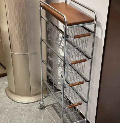 中古風な隙間カート着地ラックおやつ収納ラックごく狭い隙間移動可能ロッカー拍卖