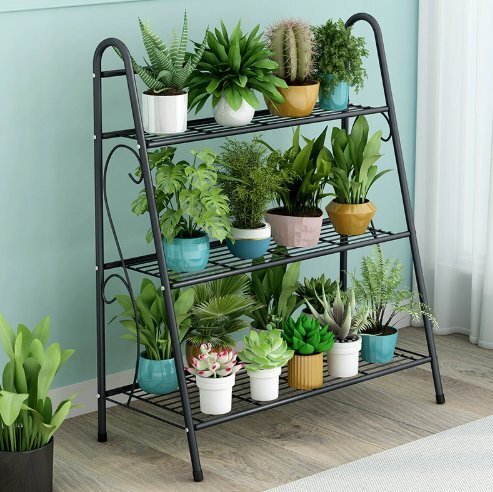 鉄製の重層応接間ベランダ植木鉢棚壁掛けミドリ肉の花棚拍卖