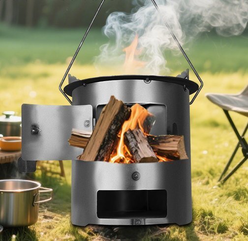 薪ストーブ薪ストーブ小型ミニ薪ストーブ家庭用薪ストーブ大きな鉄鍋省エネストーブ炭火ストーブ拍卖