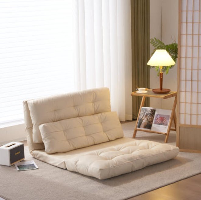 【国内発送】ソファーベッド ソファベッド ローソファー 2人掛け マルチに使える3WAY 幅108cm 6段階リクライニング クッション付き 座椅子 拍卖