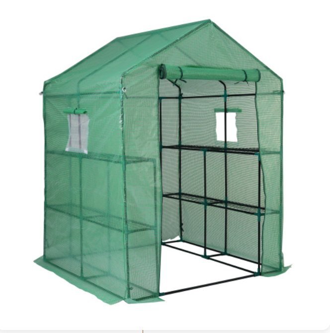 ビニール温室 大型 2枚カバー付き143*142*196CM 温室 左右2段 ベランダ 家庭用 ビニールハウス 家庭菜園 ガーデンハウス フラワーハウス ラ拍卖