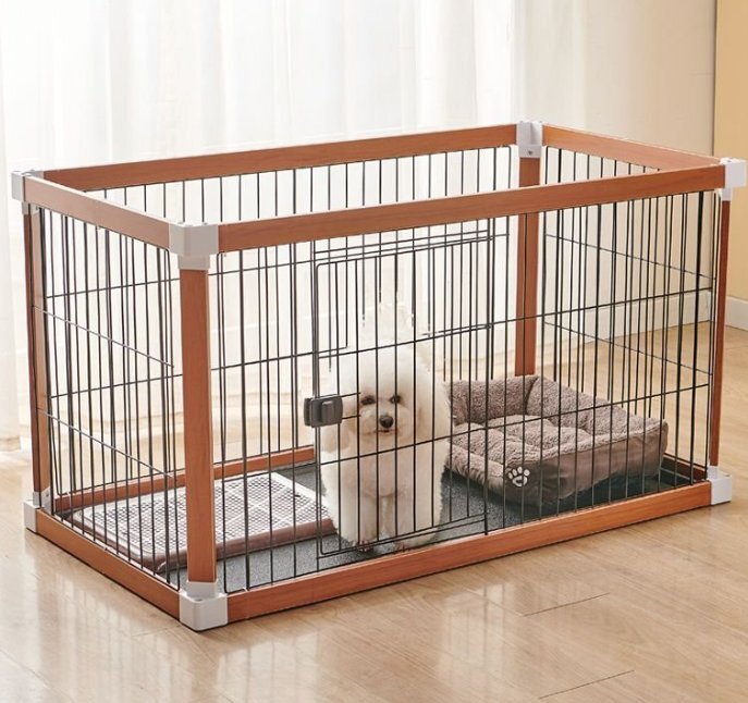 犬用フェンス木製の犬用ケージ屋内小型犬用フェンス法斗ペット用ケージ拍卖