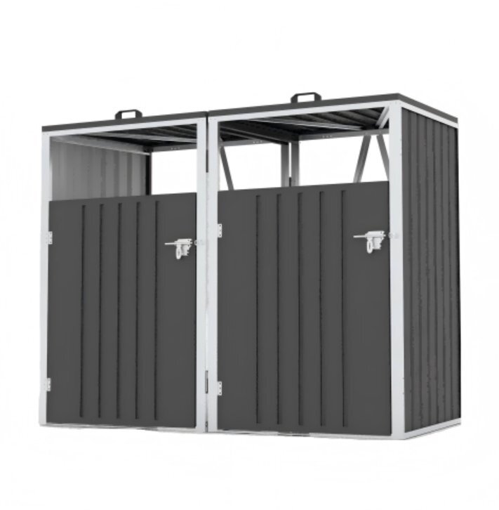 【国内発送】【2分別】ゴミ箱 屋外収納庫 大容量 大型 屋外ごみ箱 屋外用ゴミ箱 ストッカー 外用 ゴミ箱 ゴミステーション ベランダ 拍卖