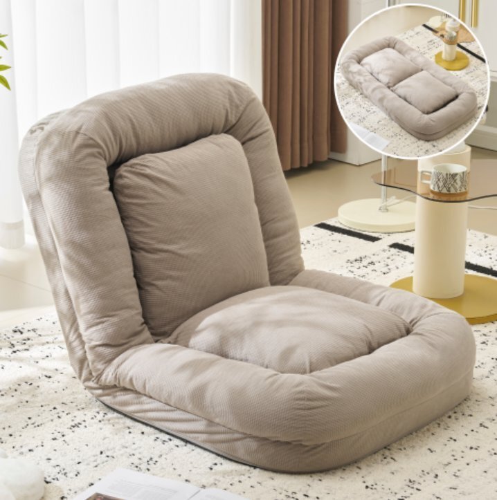 【国内発送】1人掛けソファー ソファーベッド 座椅子 6段調整可能 3WAY 1人掛け 拍卖