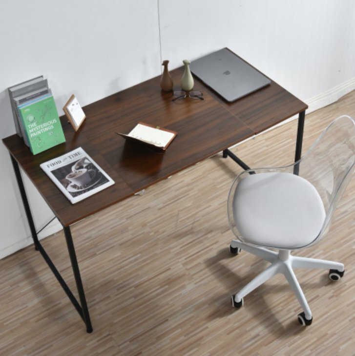 【新品】【ダークブラウン】パソコンデスク シンプル 極簡易デスク ワークデスク 木製 机拍卖