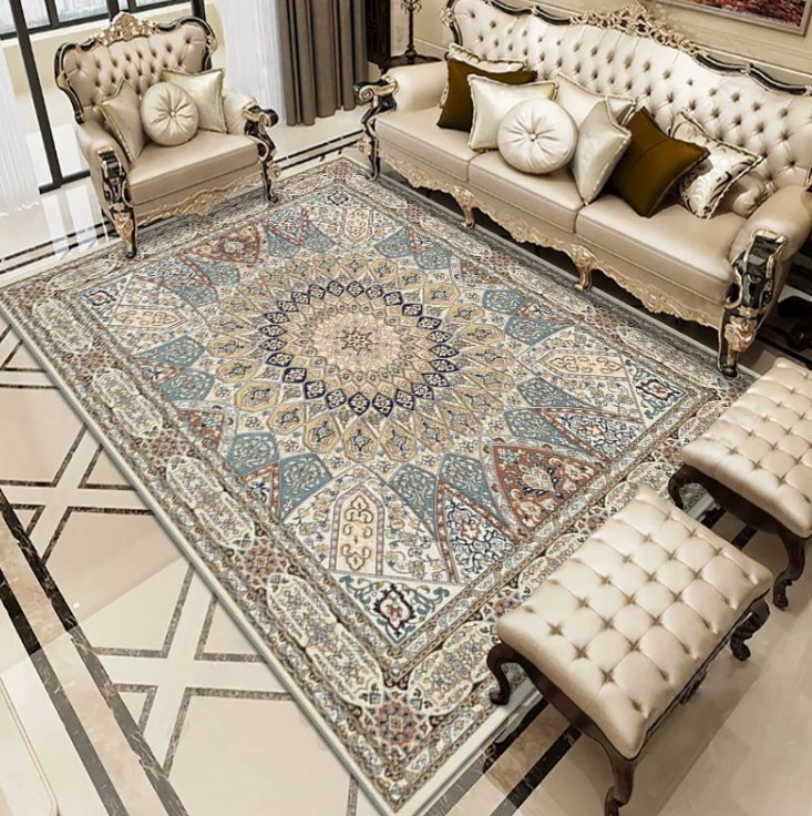 復古の欧風の応接間の大きいカーペット寝室いっぱい床を敷く家庭用テーブルソファの辺の床は敷くペルシャ机が洗うことができます160*230cm拍卖