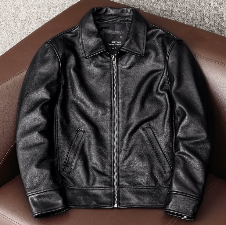 新作★ 革ジャン レザージャケット メンズ 本革 バイク ライダース 牛革 シングル ショート スリムタイプ 細身 ジャケット ミザーコート拍卖