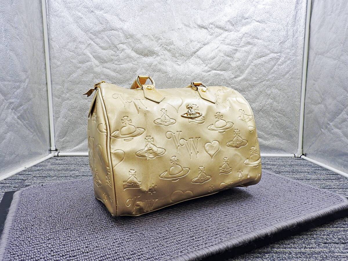 Vivienne Westwood ヴィヴィアンウエストウッド■ボストンバッグ オーブ柄 総柄 ハンドバッグ■USED品「管理№KT1372」拍卖