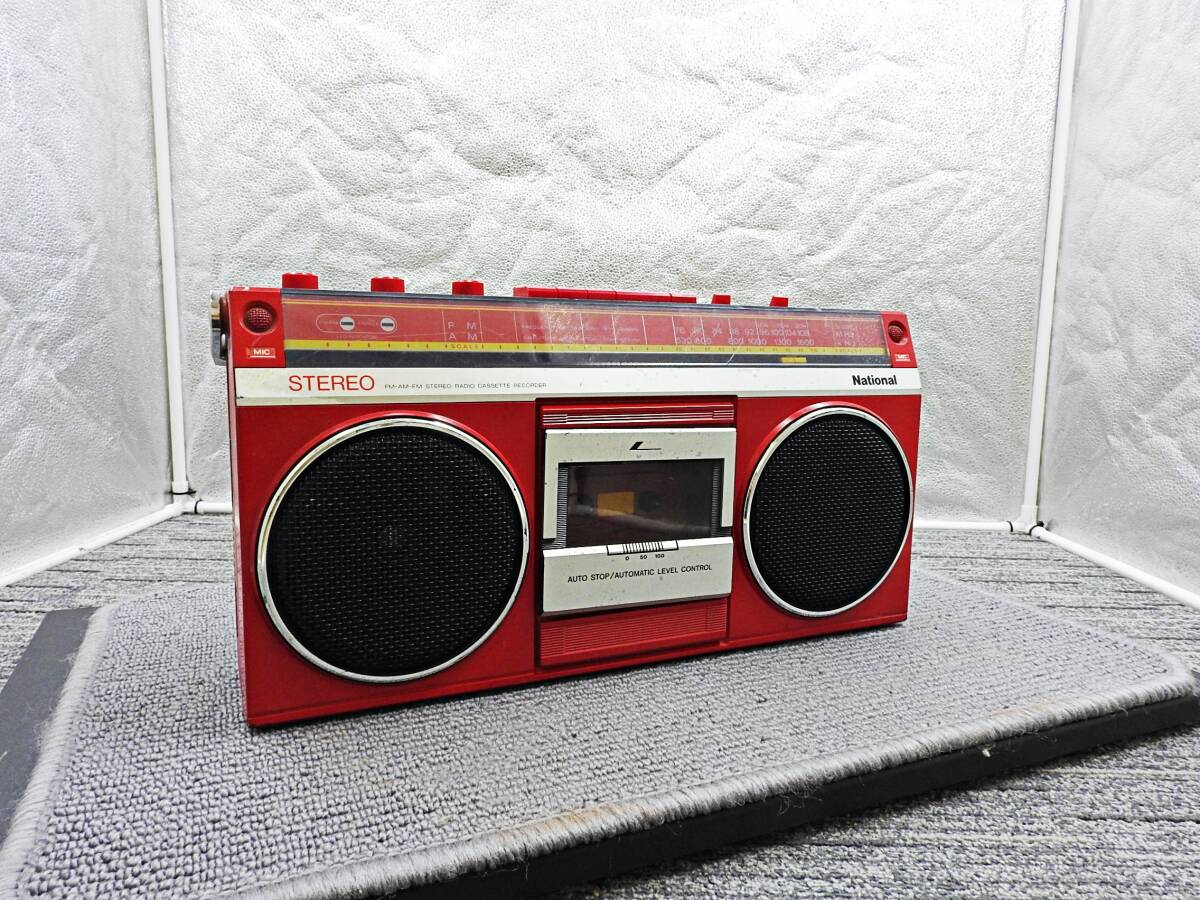 National ナショナル■ラジオカセットレコーダー RX-4940 レッド ラジカセ 当時物 通電のみ■ジャンク品「管理№KT1600」拍卖
