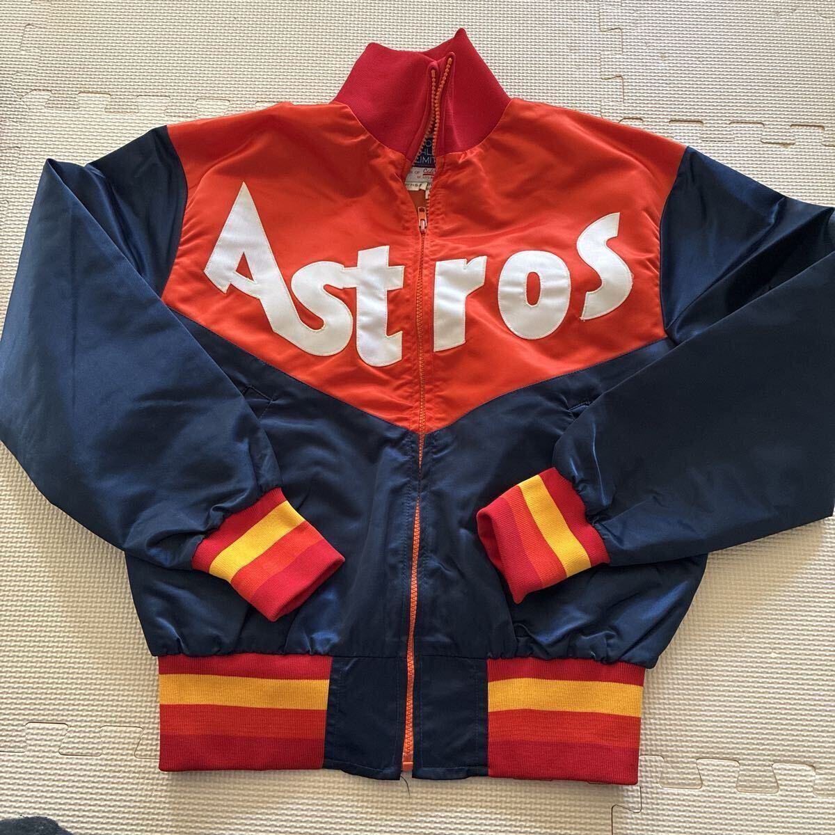 80s 90s【CALIFORNIA ATHLETIC LIMITED】カリフォルニア アスレチック リミテッド MLBヒューストン アストロズ トラックジャケット M USA製拍卖