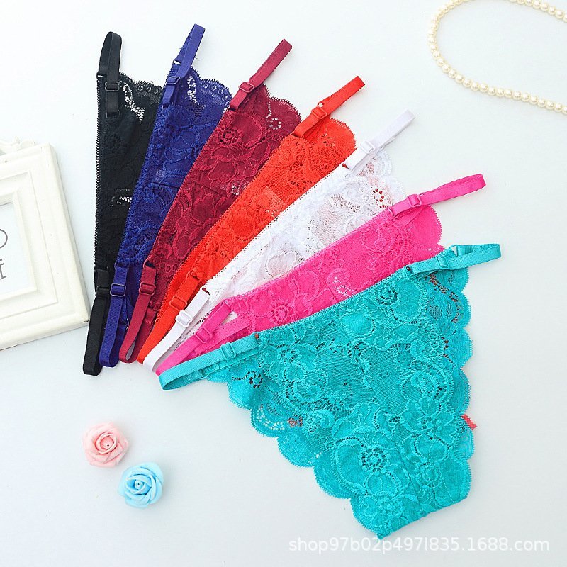 LHW192★超sexy 誘惑パンティー ショーツ 下着 ランジェリー 透け 花柄 刺繍 レース エレガント セクシー シースルー【7枚セット】 新作 拍卖