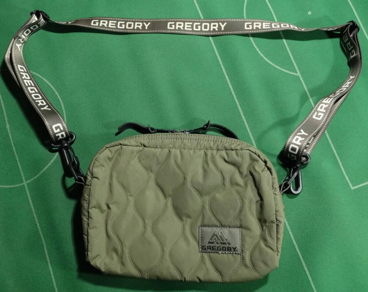 ▲グレゴリー FREAK'S STORE別注 キルト素材 ショルダーバッグ Pouch Shoulder Quilt ライトオリーブ 美品!!!▲拍卖