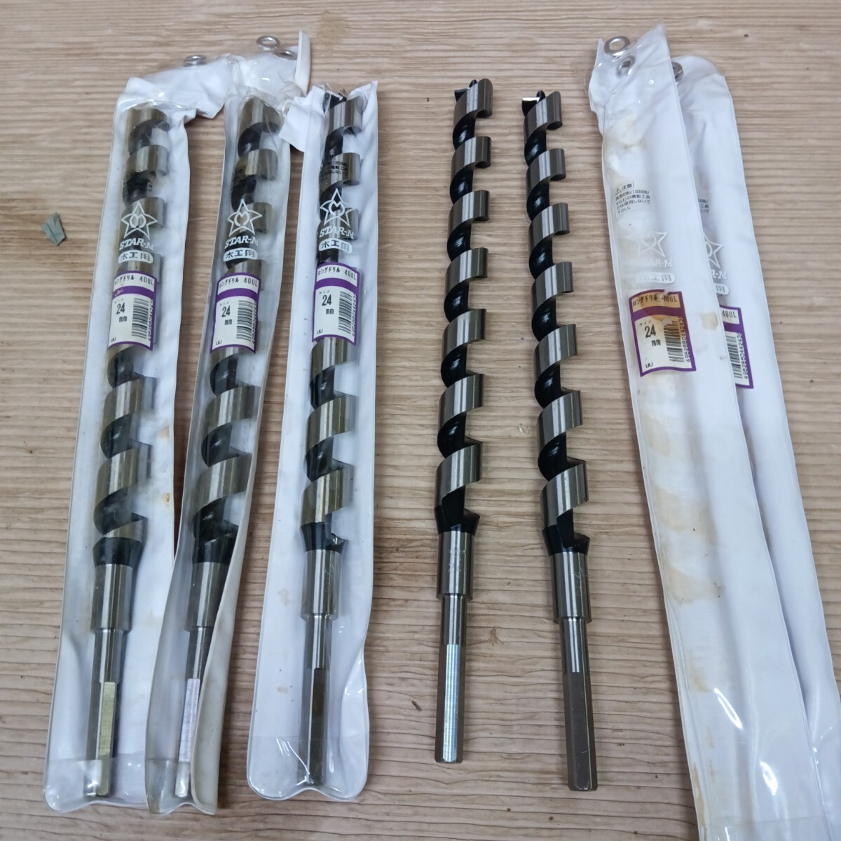 ◇ STAR-M 木工用 ロングドリル 400L サイズ24mm 5本セット DIY 穴あけ(1)拍卖