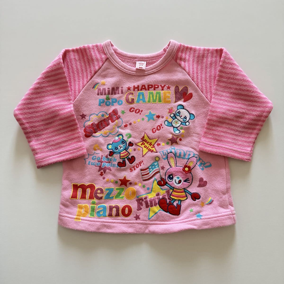 メゾピアノ mezzo piano ミミポポ 長袖トレーナー拍卖